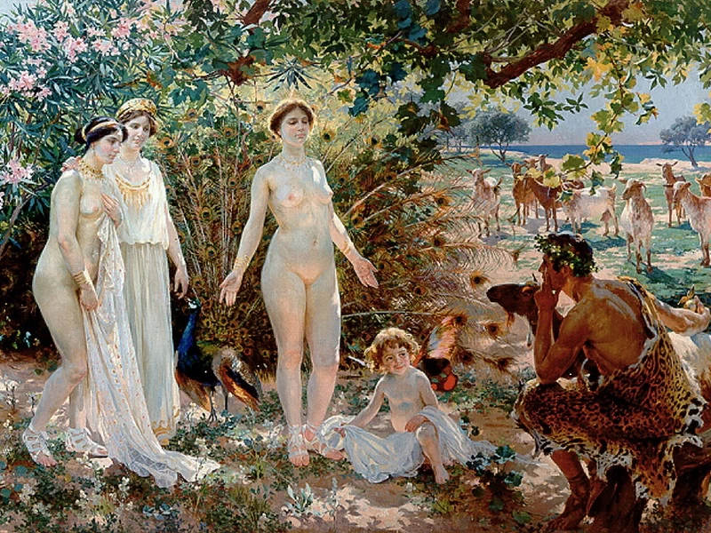 1866-Enrique Simonet Lombardo - Giudizio di Paride - Museo de Málaga